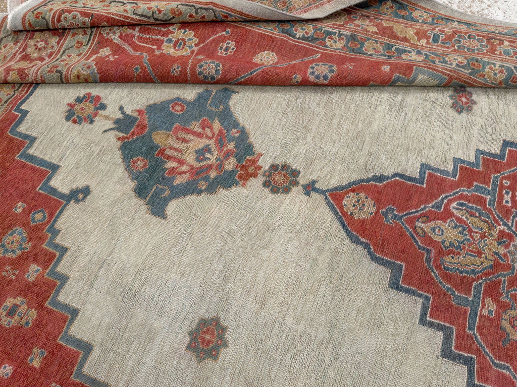 Antique Persian Bakshaish Room Size Carpet, No.8384 - Gsblank