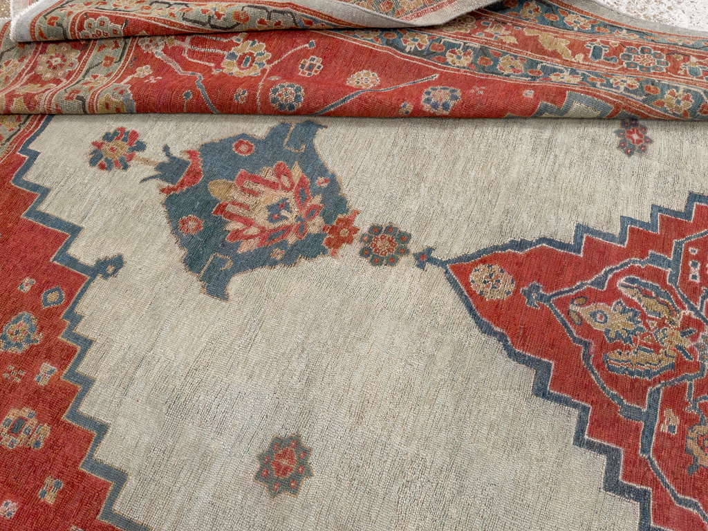 Antique Persian Bakshaish Room Size Carpet, No.8384 - Gsblank