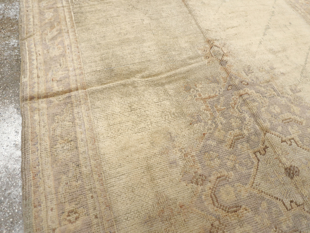 Antique Turkish Oushak Gallery Carpet, No.8404 - Gsblank
