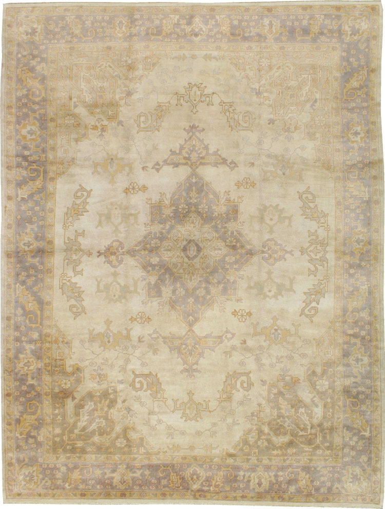 Vintage Turkish Oushak Carpet, No.8405 - Gsblank