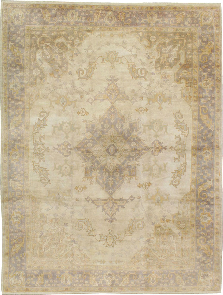 Vintage Turkish Oushak Carpet, No.8405 - Gsblank
