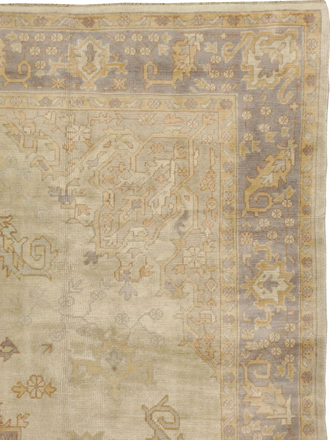 Vintage Turkish Oushak Carpet, No.8405 - Gsblank