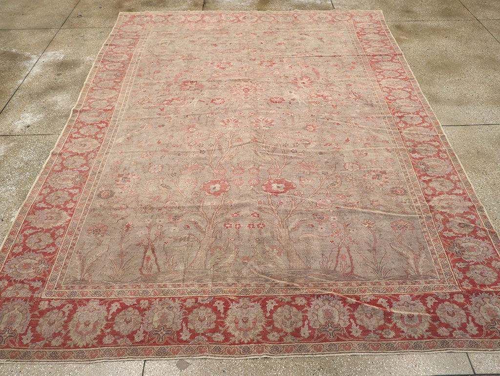 Vintage Turkish Oushak Room Size Carpet, No.8407 - Gsblank