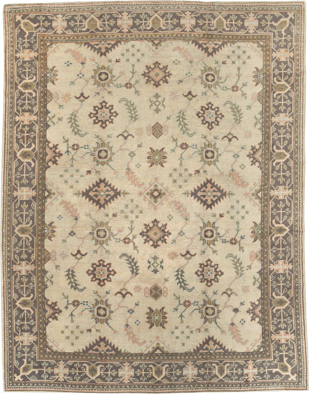 Antique Turkish Oushak Carpet, No.8411 - Gsblank
