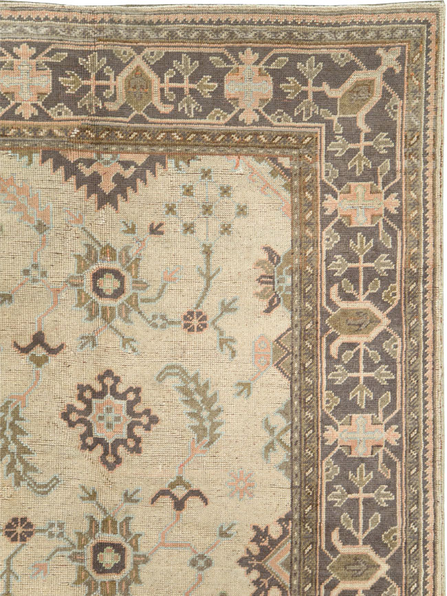 Antique Turkish Oushak Carpet, No.8411 - Gsblank