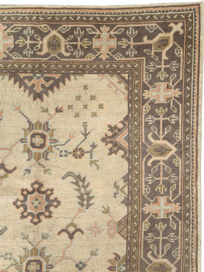 Antique Turkish Oushak Carpet, No.8411 - Gsblank