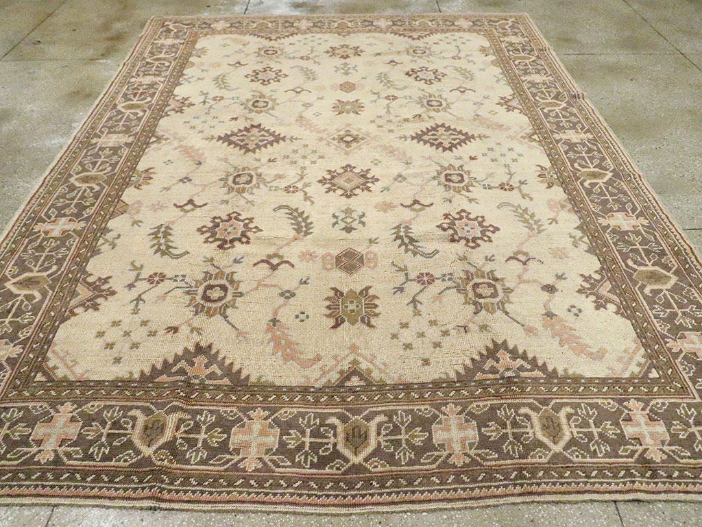 Antique Turkish Oushak Carpet, No.8411 - Gsblank