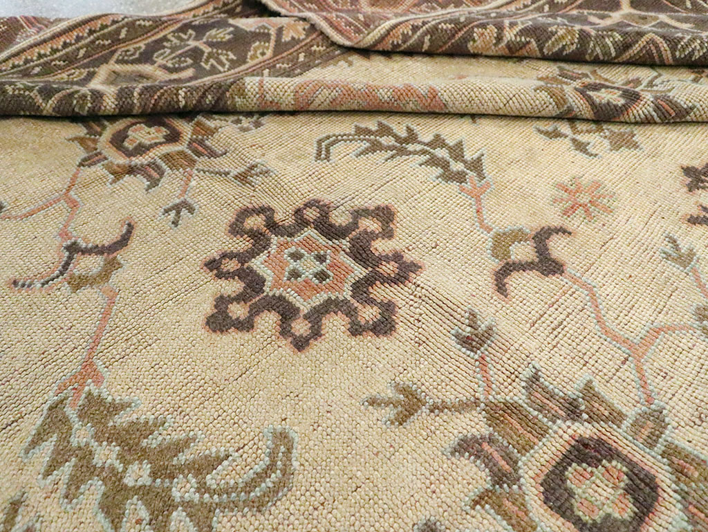 Antique Turkish Oushak Carpet, No.8411 - Gsblank