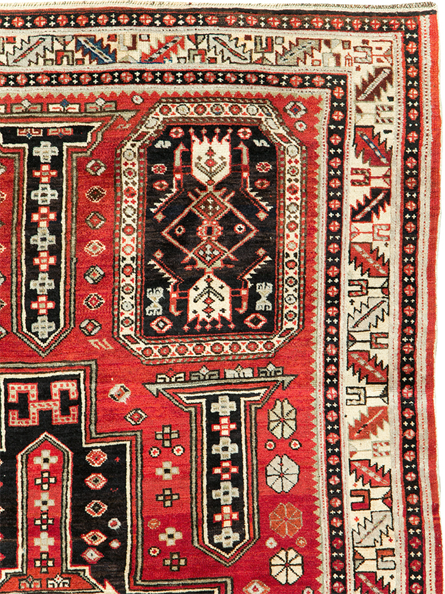 Vintage Caucasian Shirvan Rug, No.8424 - Gsblank