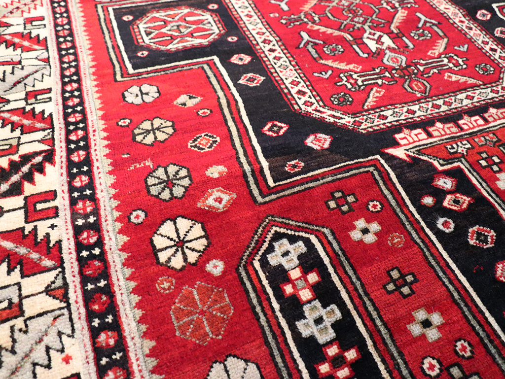 Vintage Caucasian Shirvan Rug, No.8424 - Gsblank