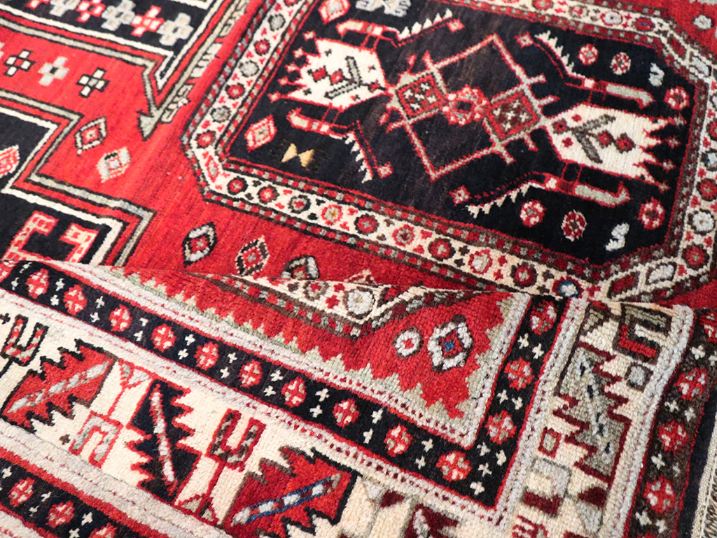 Vintage Caucasian Shirvan Rug, No.8424 - Gsblank