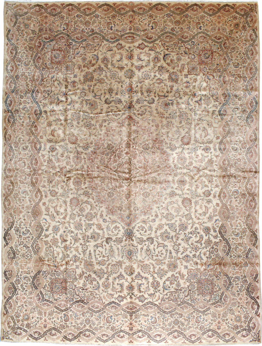 Vintage Persian Kashan Carpet, No.8446 - Gsblank