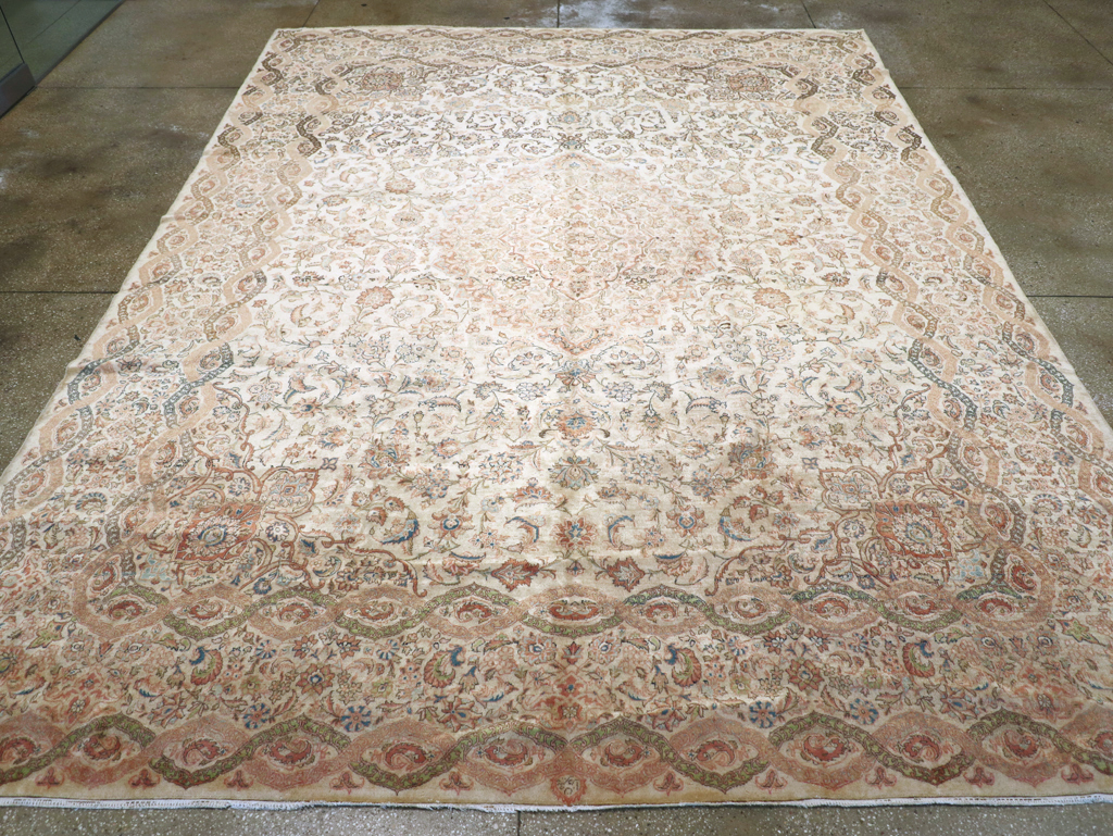 Vintage Persian Kashan Carpet, No.8446 - Gsblank