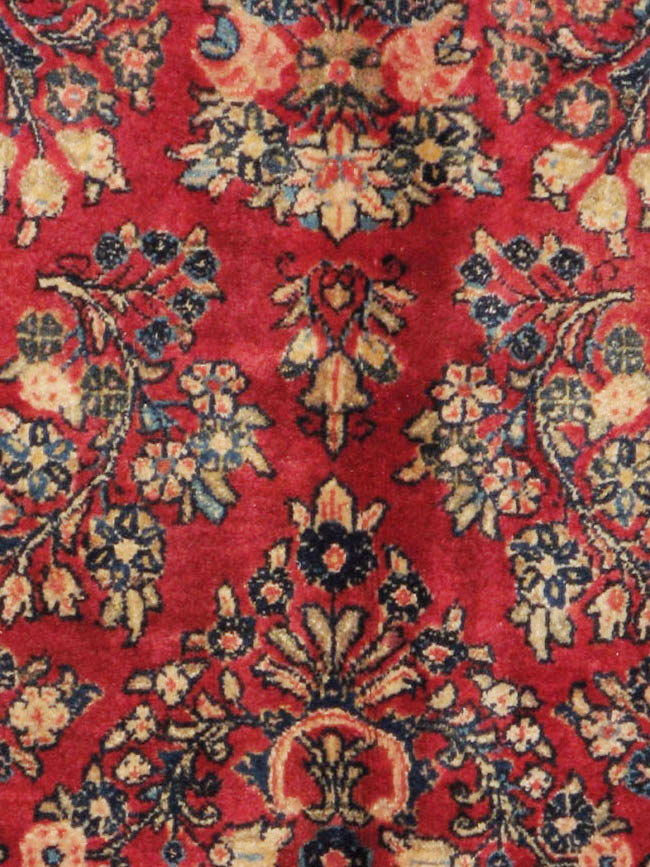 Vintage Persian Sarouk Square Rug, No.8457 - Gsblank