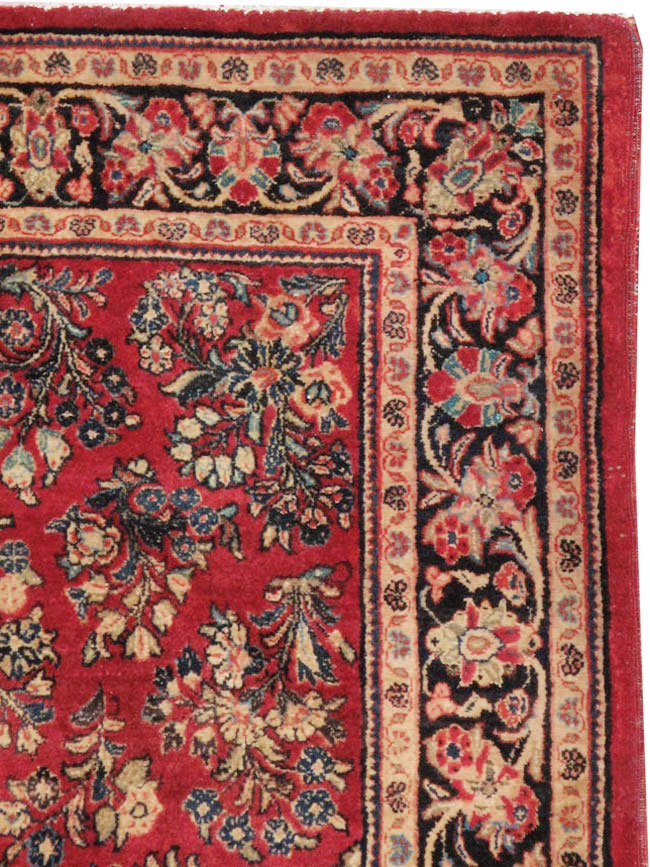 Vintage Persian Sarouk Square Rug, No.8457 - Gsblank