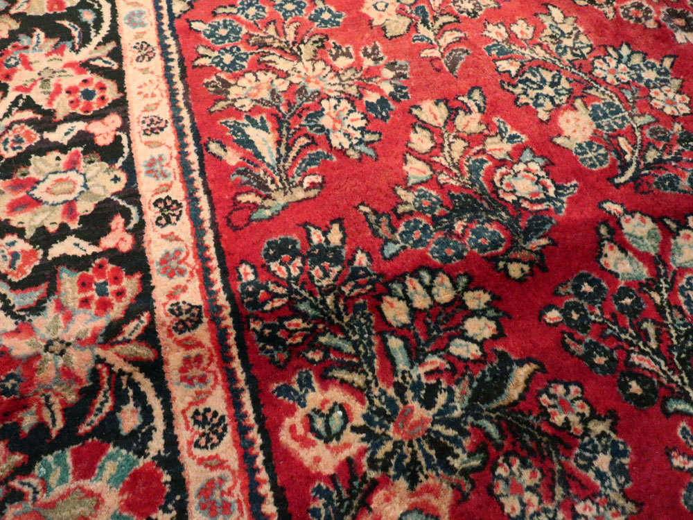 Vintage Persian Sarouk Square Rug, No.8457 - Gsblank