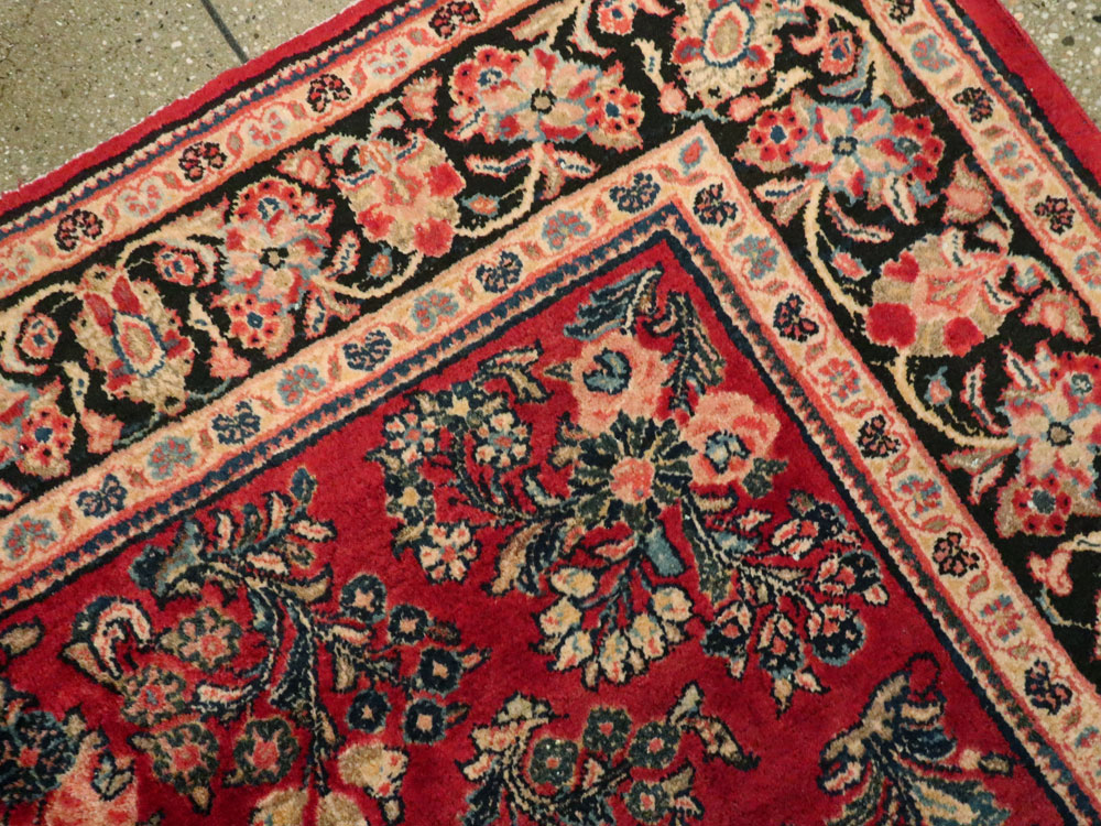 Vintage Persian Sarouk Square Rug, No.8457 - Gsblank