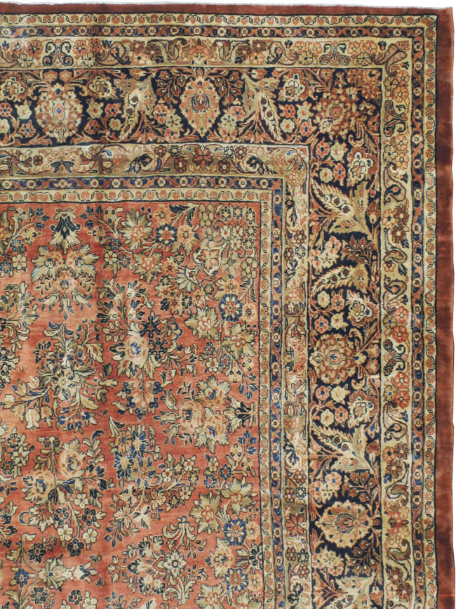Antique Persian Sarouk Square Carpet, No.8459 - Gsblank