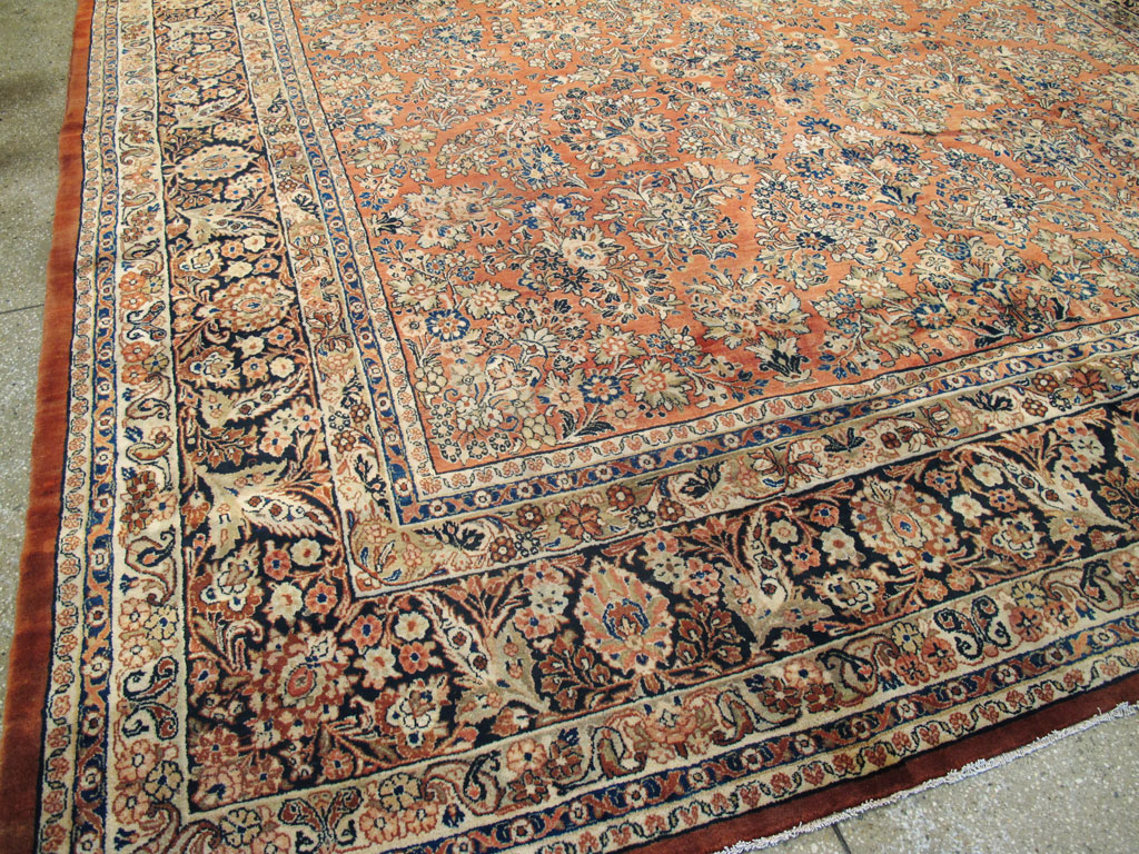 Antique Persian Sarouk Square Carpet, No.8459 - Gsblank