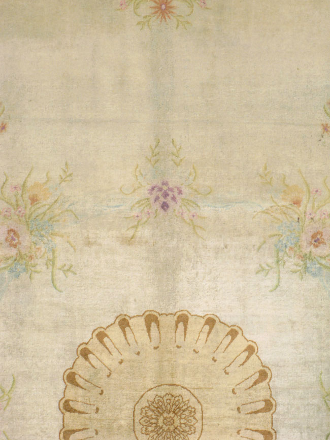 Vintage European Inspired Persian Kashan Carpet, No.8468 - Gsblank