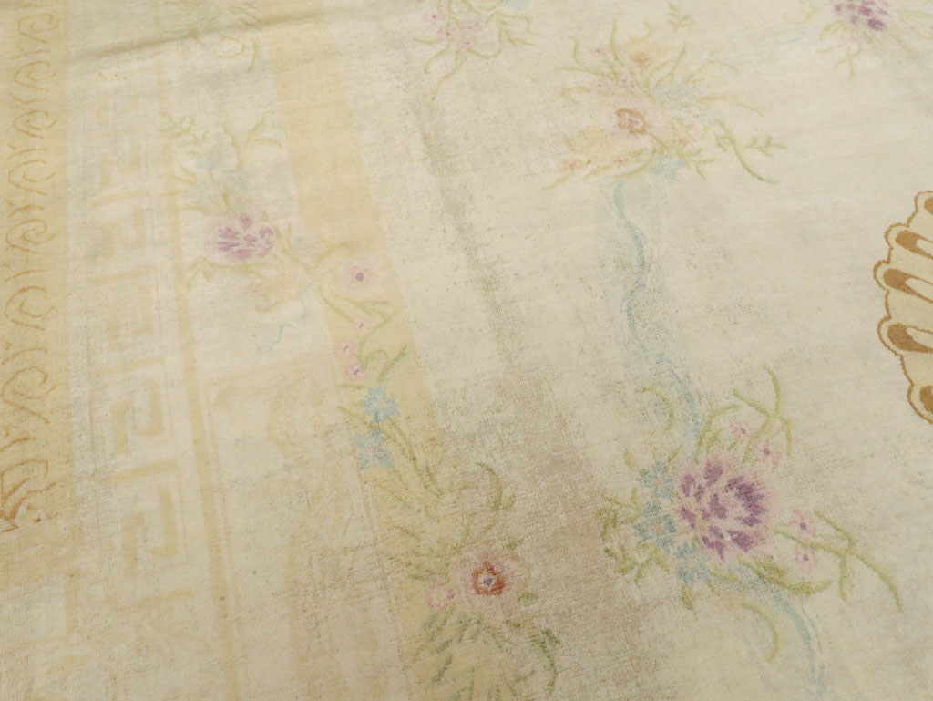 Vintage European Inspired Persian Kashan Carpet, No.8468 - Gsblank