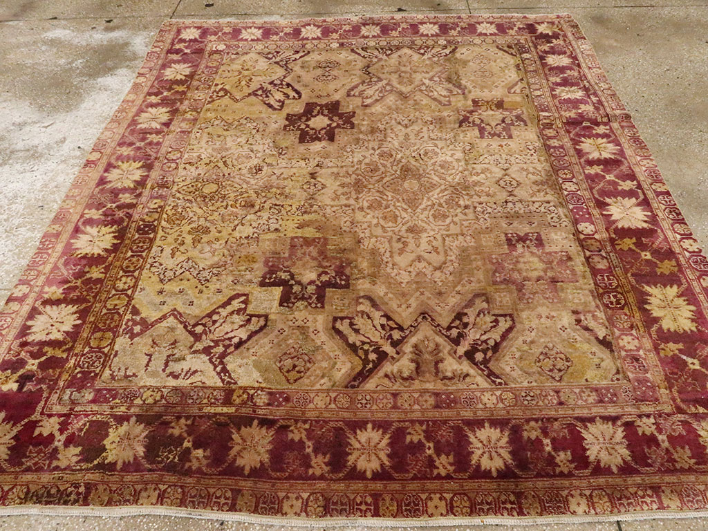 Antique Indian Agra Carpet, No.8526 - Gsblank