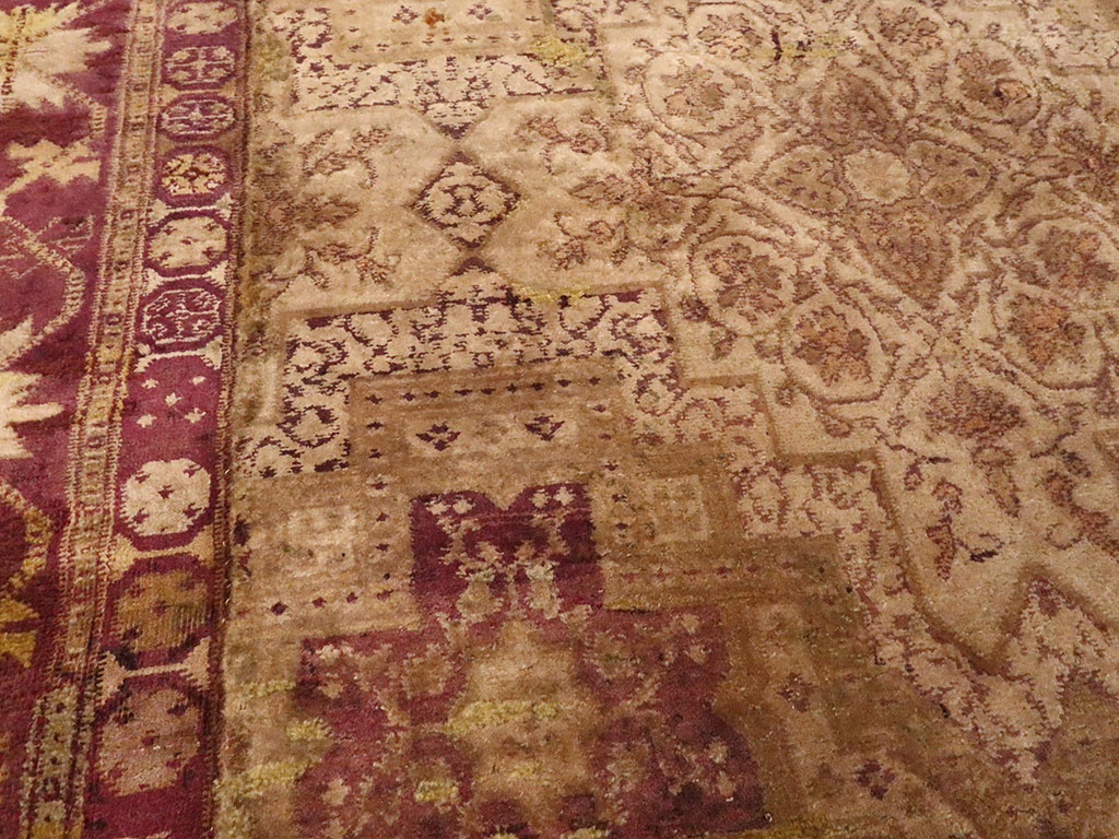 Antique Indian Agra Carpet, No.8526 - Gsblank