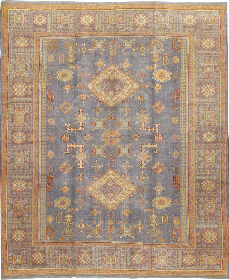 Antique Turkish Oushak Carpet, No.8527 - Gsblank