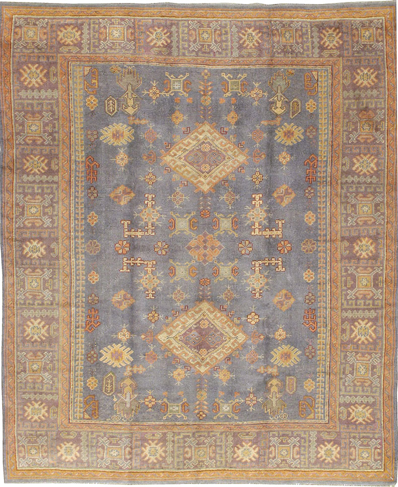 Antique Turkish Oushak Carpet, No.8527 - Gsblank