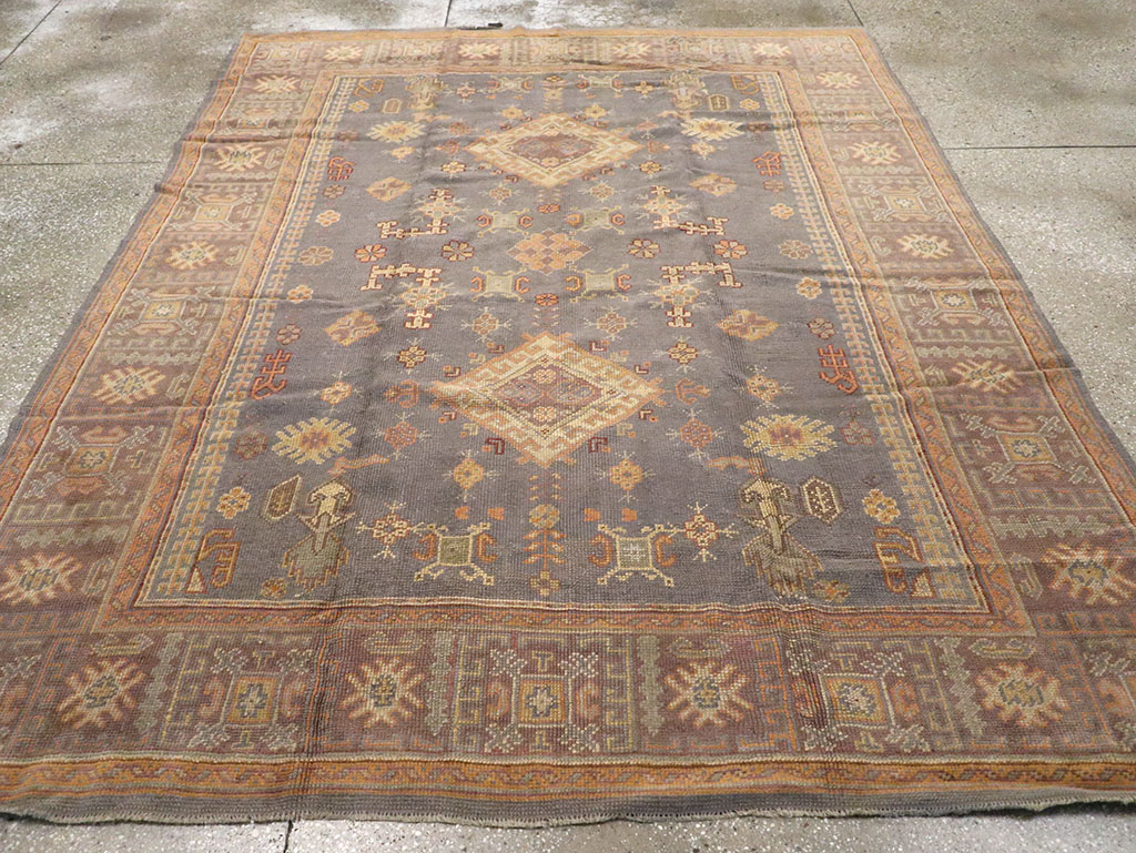 Antique Turkish Oushak Carpet, No.8527 - Gsblank