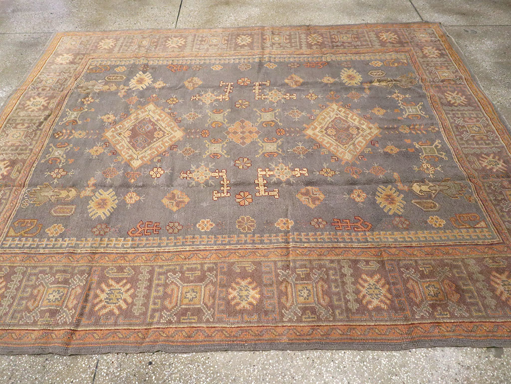 Antique Turkish Oushak Carpet, No.8527 - Gsblank