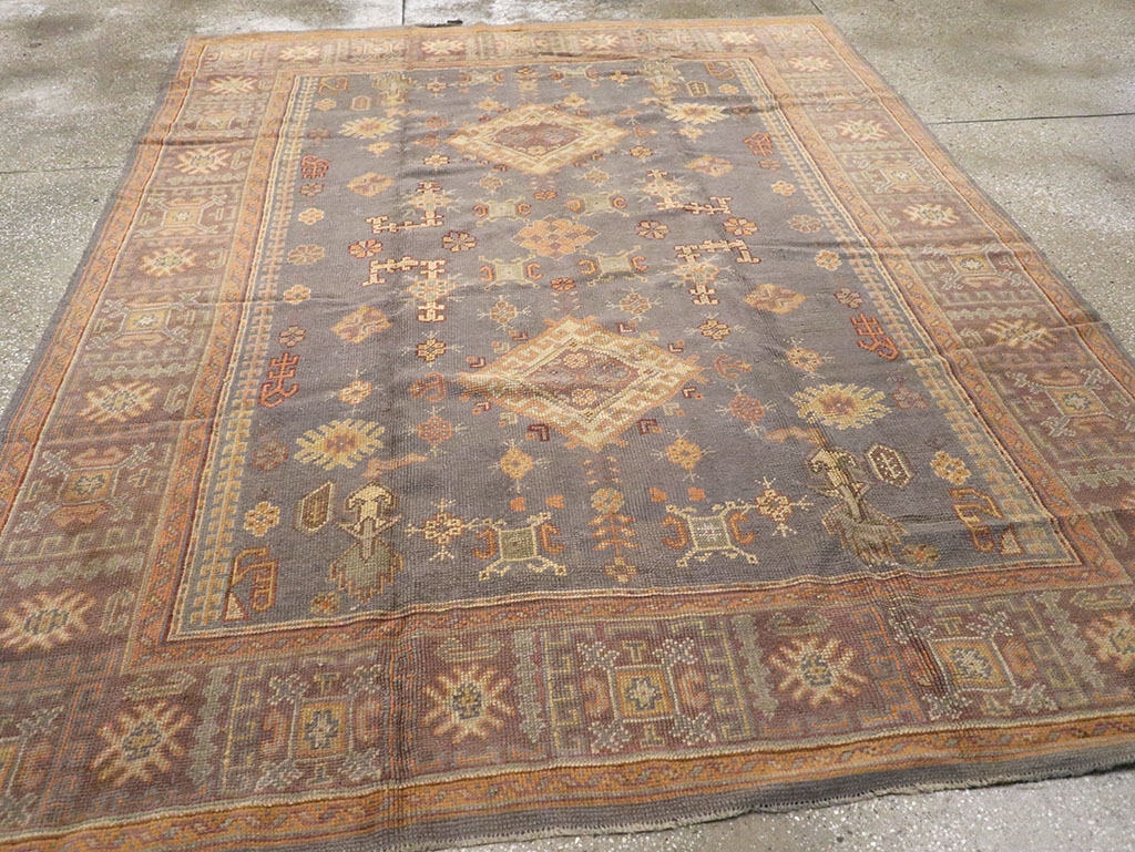 Antique Turkish Oushak Carpet, No.8527 - Gsblank