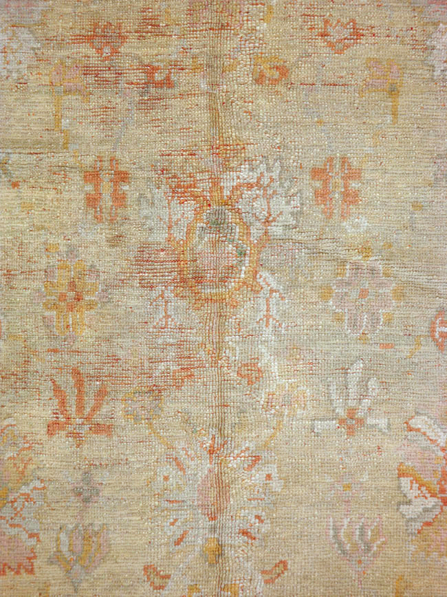 Antique Turkish Oushak Gallery Carpet, No.8533 - Gsblank