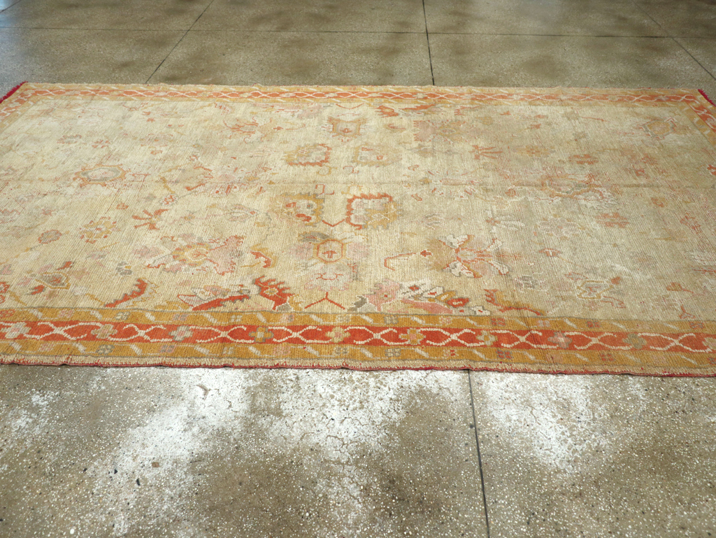 Antique Turkish Oushak Gallery Carpet, No.8533 - Gsblank