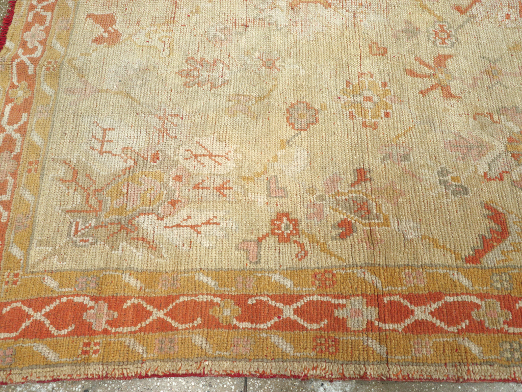 Antique Turkish Oushak Gallery Carpet, No.8533 - Gsblank