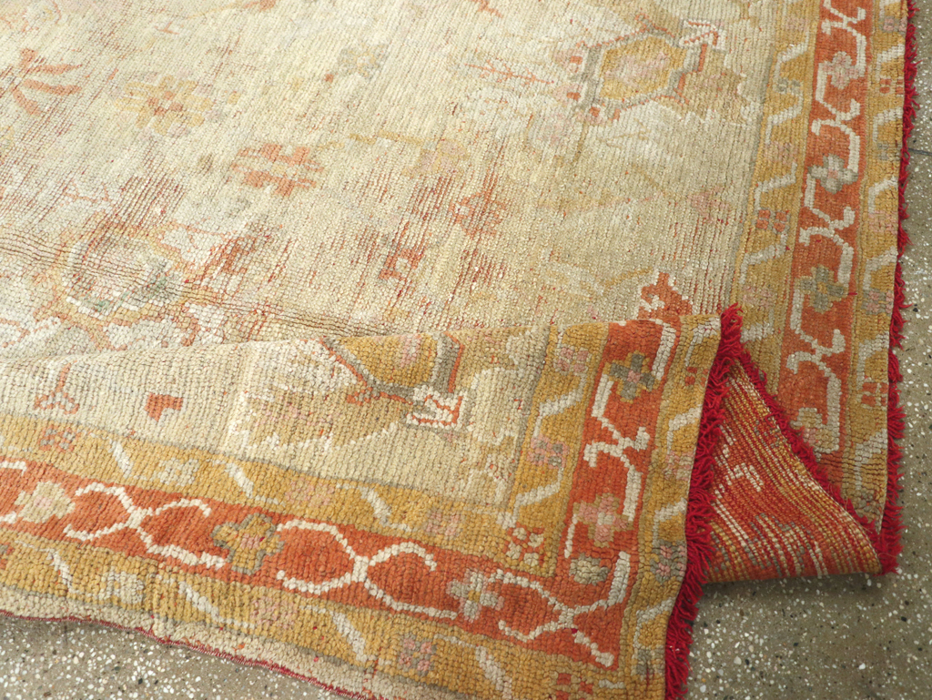 Antique Turkish Oushak Gallery Carpet, No.8533 - Gsblank