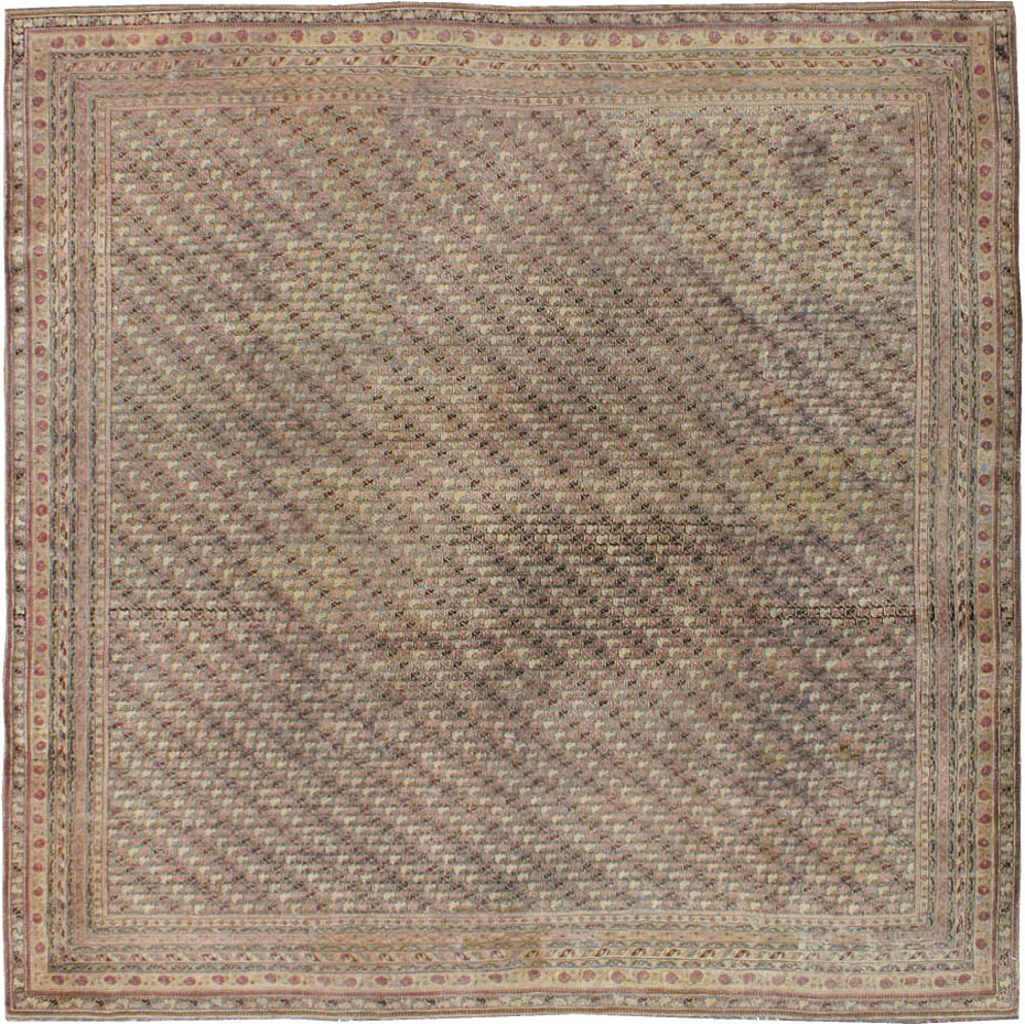 Antique Indian Agra Square Carpet, No.8541 - Gsblank