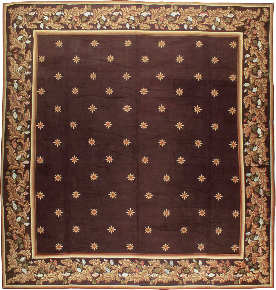 Vintage French Needlepoint Carpet, No.8582 - Gsblank