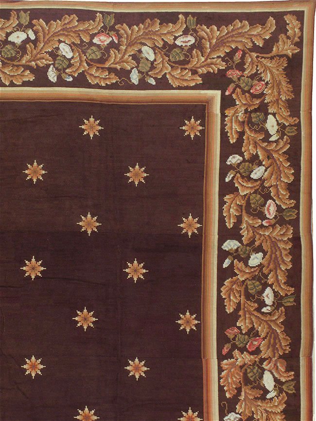 Vintage French Needlepoint Carpet, No.8582 - Gsblank