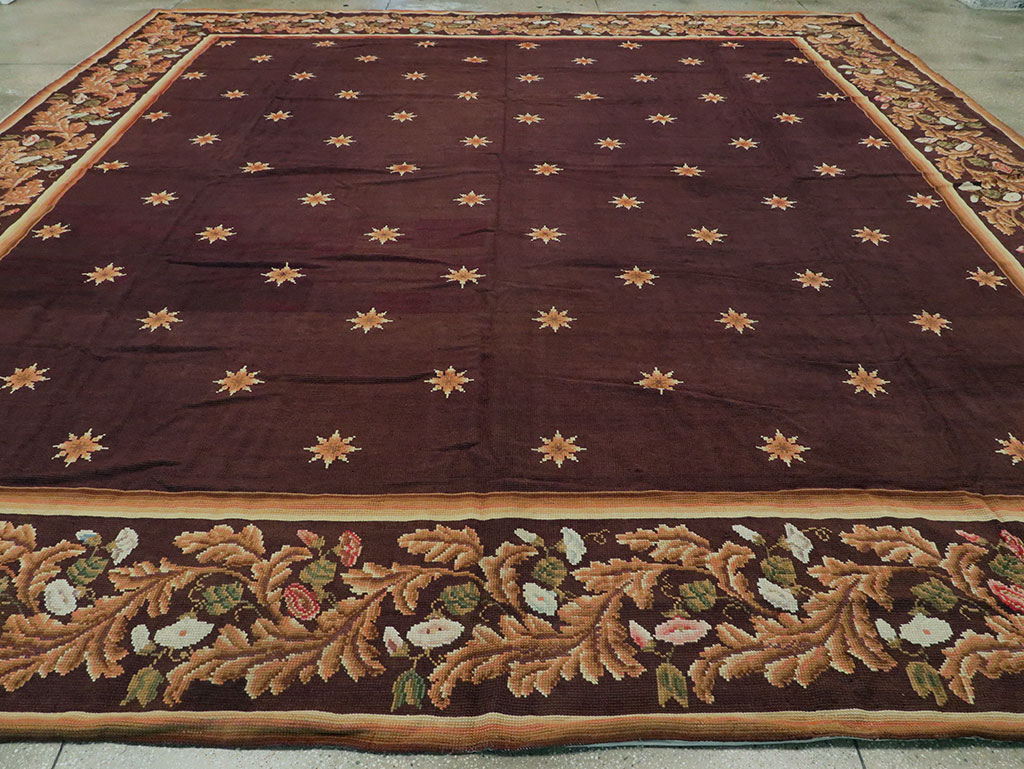Vintage French Needlepoint Carpet, No.8582 - Gsblank
