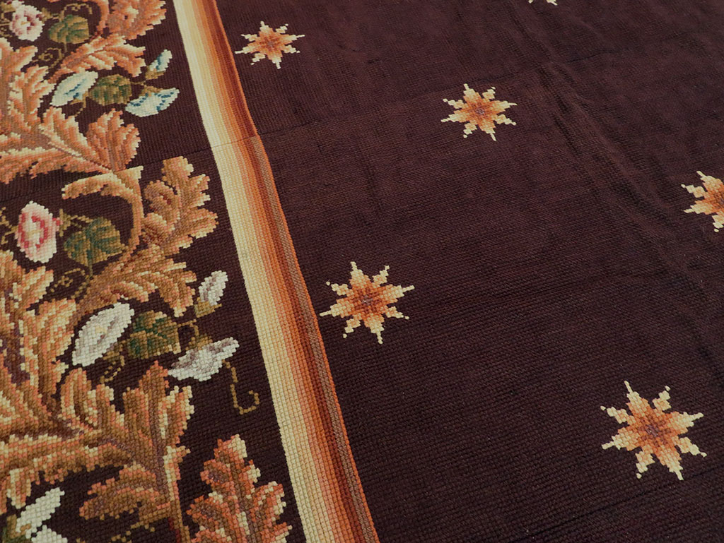 Vintage French Needlepoint Carpet, No.8582 - Gsblank