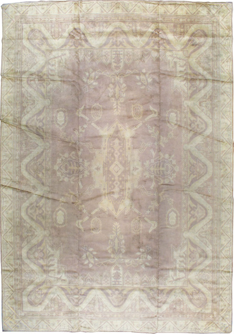 Vintage European Oushak Large Carpet, No.8600 - Gsblank