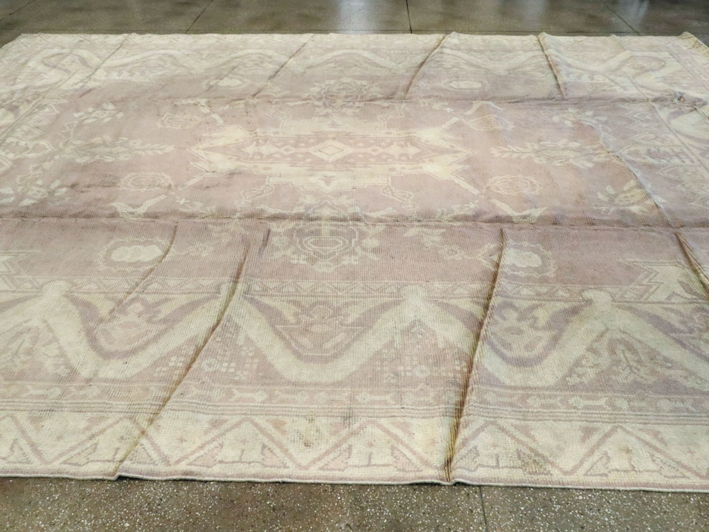 Vintage European Oushak Large Carpet, No.8600 - Gsblank