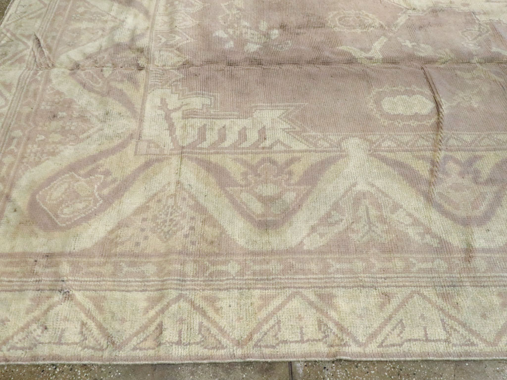 Vintage European Oushak Large Carpet, No.8600 - Gsblank