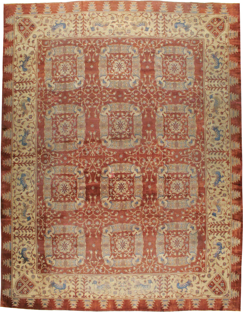 Antique Indian Lahore Carpet, No.8607 - Gsblank
