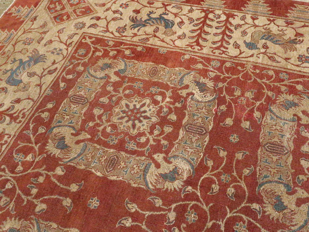 Antique Indian Lahore Carpet, No.8607 - Gsblank
