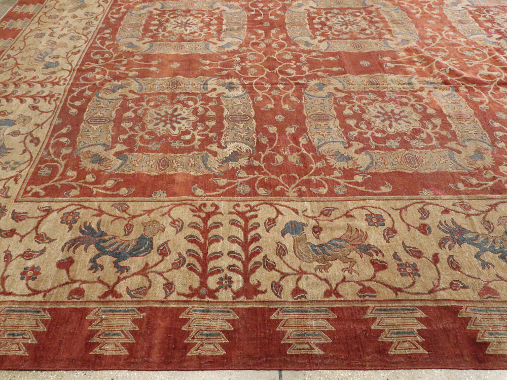 Antique Indian Lahore Carpet, No.8607 - Gsblank