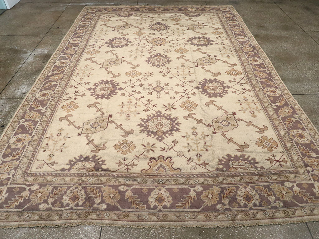 Vintage Turkish Oushak Carpet, No.8609 - Gsblank