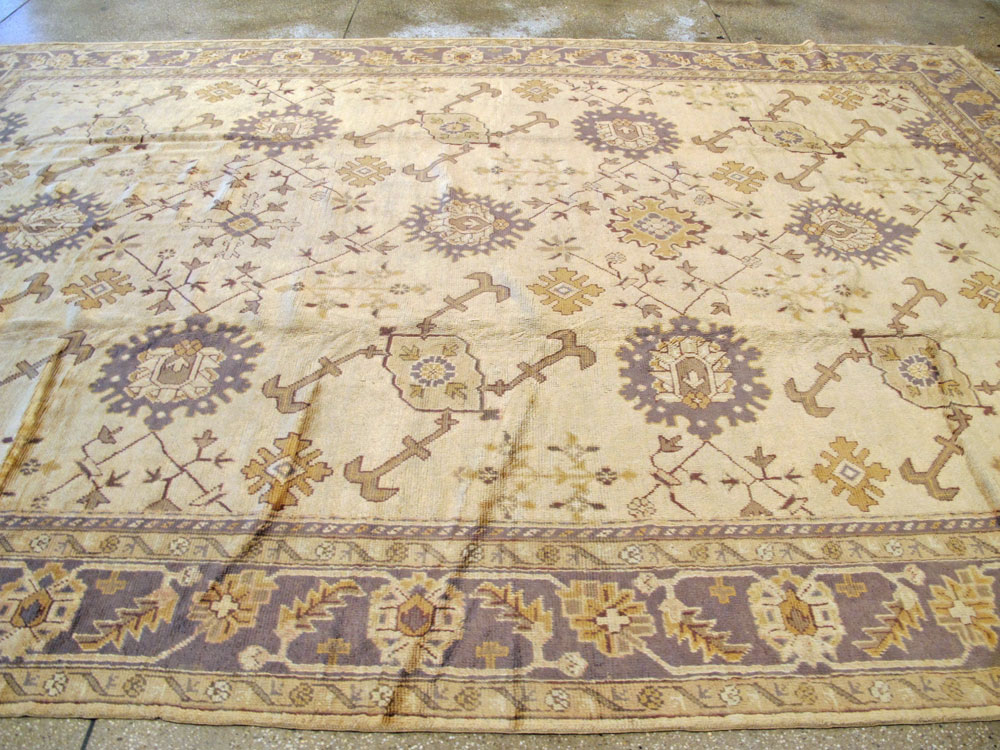 Vintage Turkish Oushak Carpet, No.8609 - Gsblank