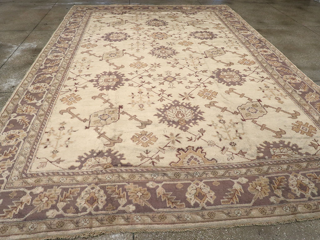Vintage Turkish Oushak Carpet, No.8609 - Gsblank